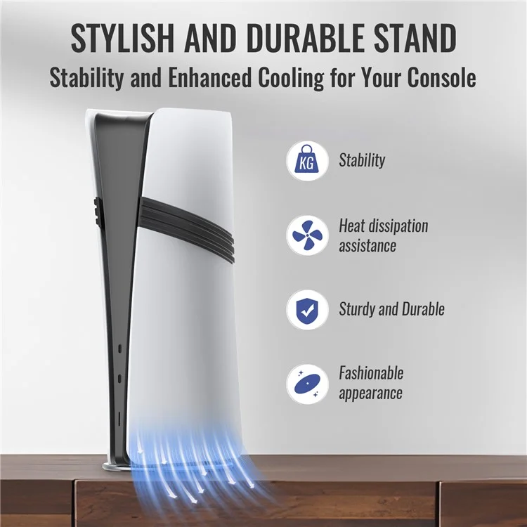 JYS JYS-P5216 Vertical Stand for Sony PlayStation 5 Pro / Playstation 5 / PS5 Slim Game Console Round Base - Grey