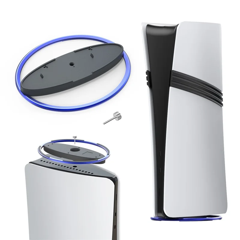 JYS JYS-P5216 Vertical Stand for Sony PlayStation 5 Pro / PlayStation 5 / PS5 Slim Game Console Round Base - Blue