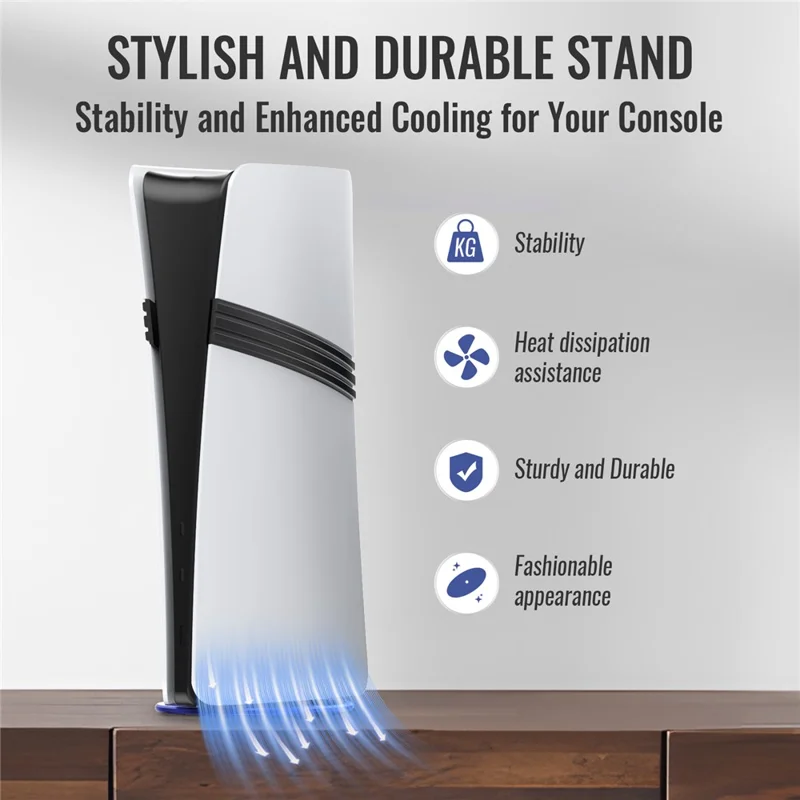JYS JYS-P5216 Vertical Stand for Sony PlayStation 5 Pro / PlayStation 5 / PS5 Slim Game Console Round Base - Blue