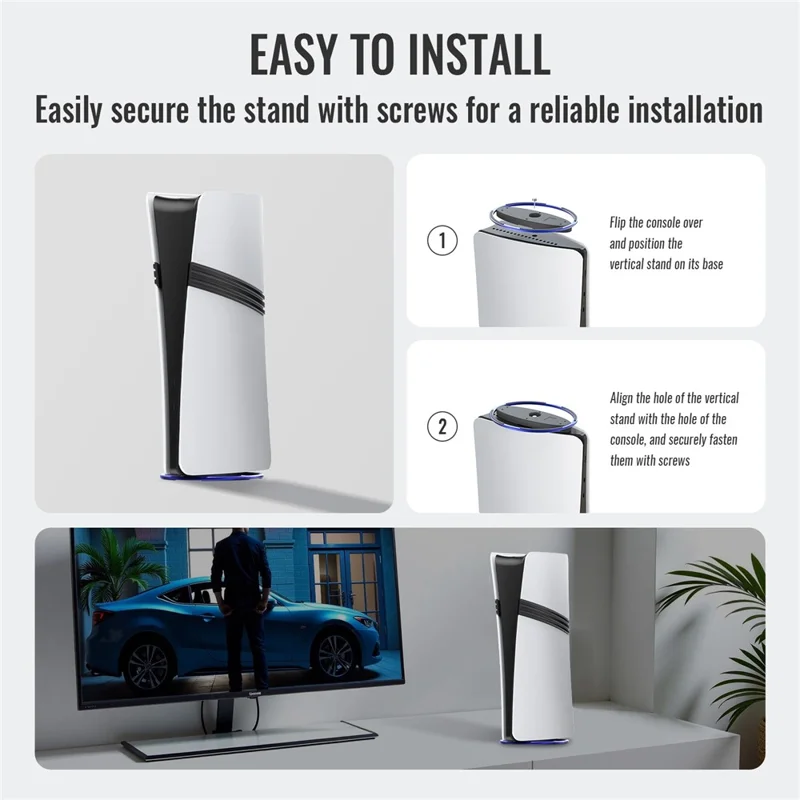JYS JYS-P5216 Vertical Stand for Sony PlayStation 5 Pro / PlayStation 5 / PS5 Slim Game Console Round Base - Blue