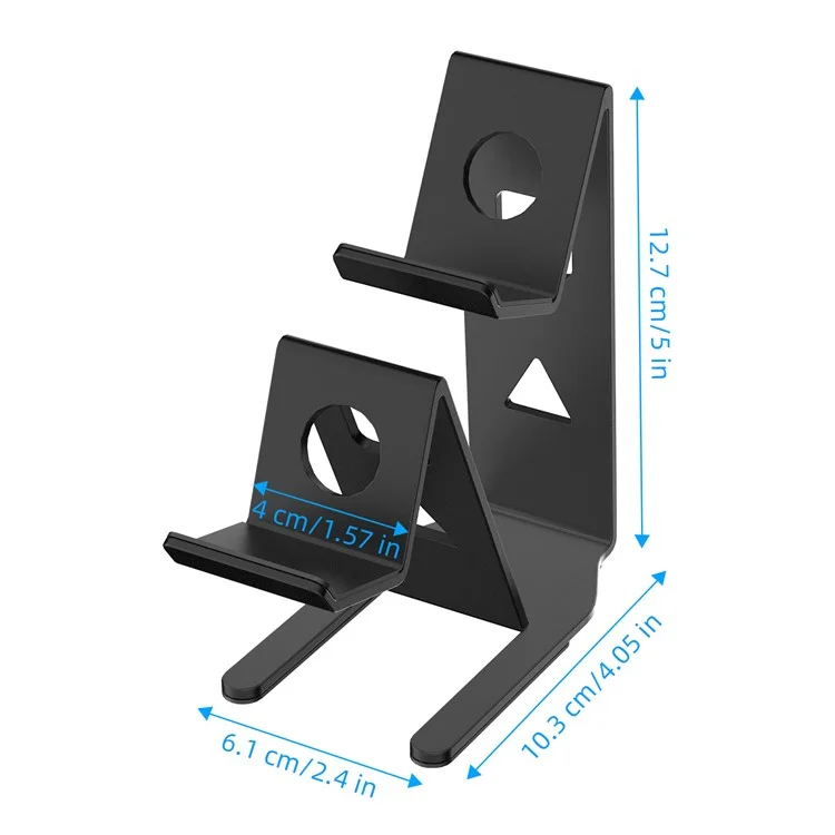 Soporte de escritorio universal para mando de juegos JYS JYS-P5222, de aleación de zinc, para PS5 / PS4 / Xbox / Nintendo Switch - Negro