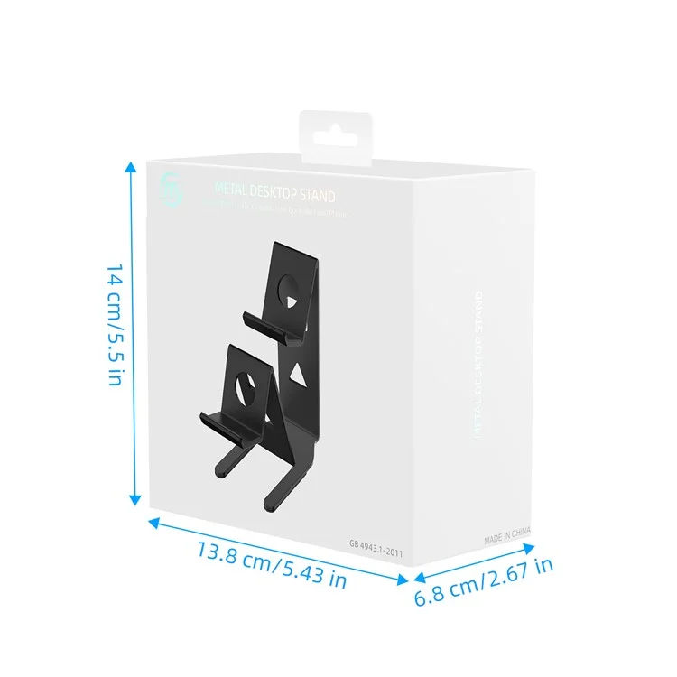 Soporte de escritorio universal para mando de juegos JYS JYS-P5222, de aleación de zinc, para PS5 / PS4 / Xbox / Nintendo Switch - Negro