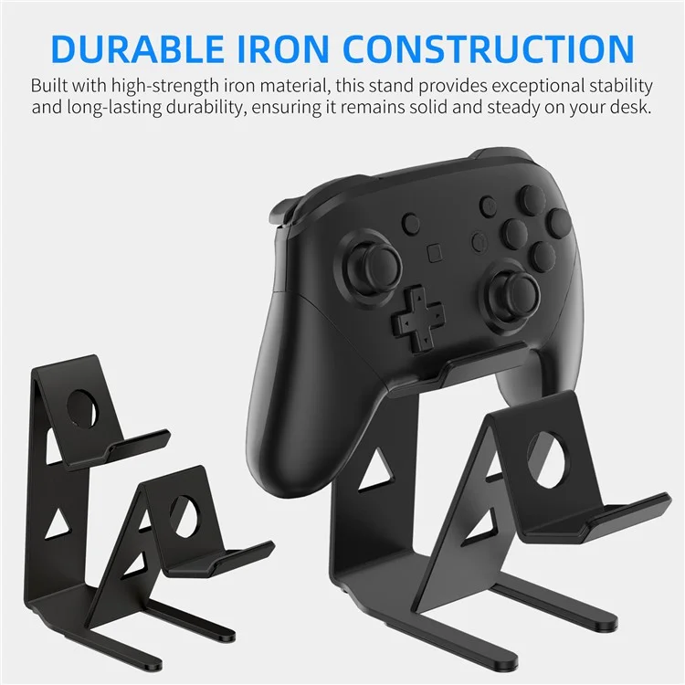 Soporte de escritorio universal para mando de juegos JYS JYS-P5222, de aleación de zinc, para PS5 / PS4 / Xbox / Nintendo Switch - Negro