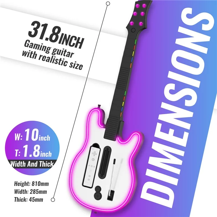 JYS JYS-W001 For Nintendo Wii Game Console Wireless Guitar Controller