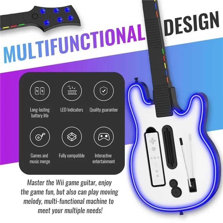 JYS JYS-W001 For Nintendo Wii Game Console Wireless Guitar Controller