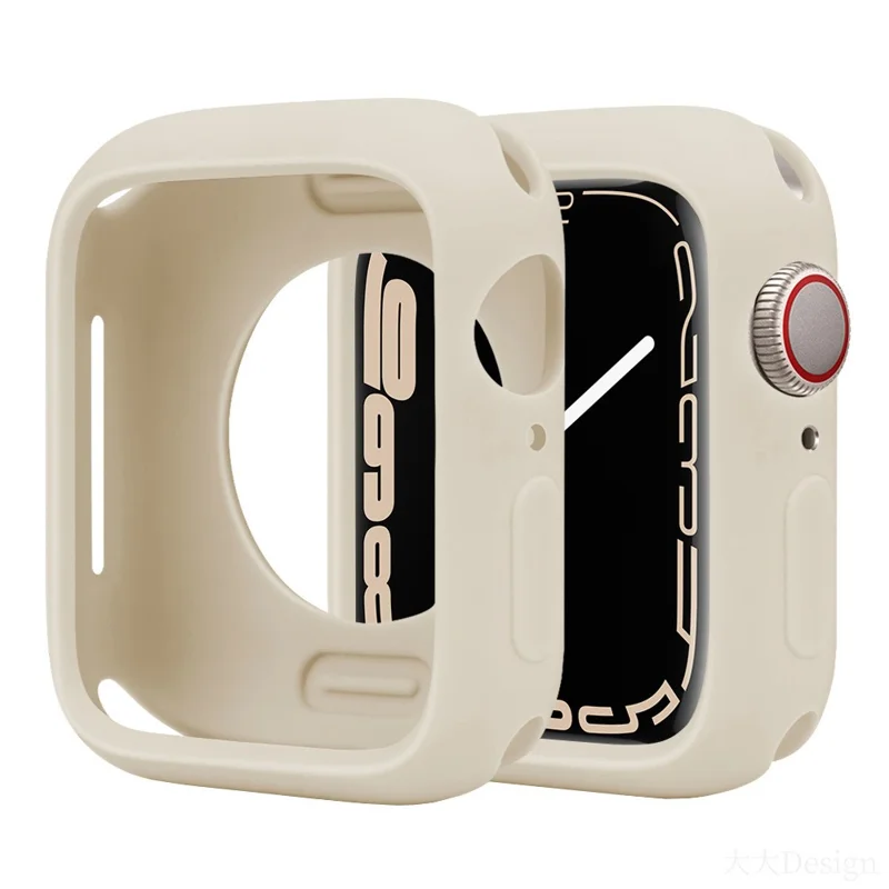 For Apple Watch Series 11 / 10 46mm Silicone Protective Case Candy Color Shockproof Watch Cover - Starlight