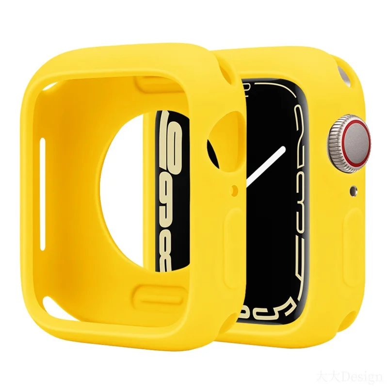 For Apple Watch Ultra 3 / Ultra 2 / Ultra 49mm Silicone Protective Case Candy Color Shockproof Watch Cover - Yellow