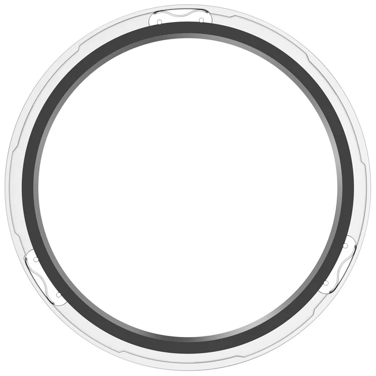 Anillo de bisel para Xiaomi Watch S4 / S4 eSIM Version / S3 / S3 eSIM Version, cubierta de acero inoxidable con película de vidrio templado - Plata+Arcoíris