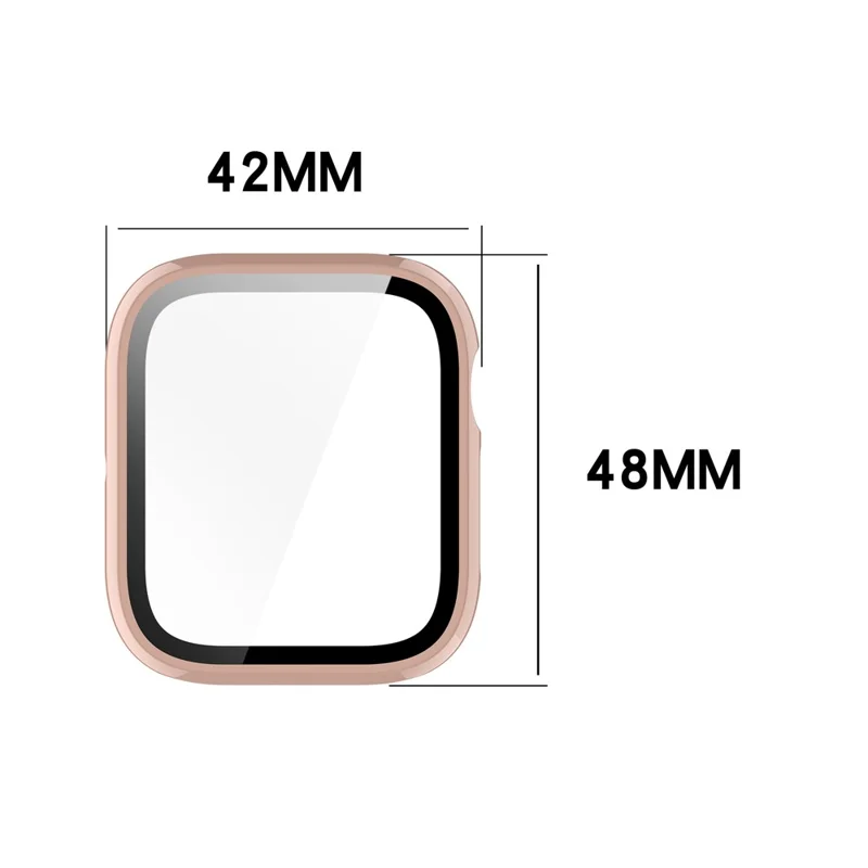 Étui de protection dur en PC pour montre For Honor Watch 5 avec film en verre trempé - Rose