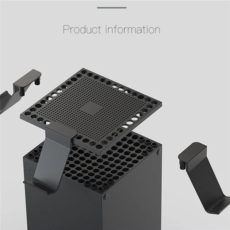 Für Xbox Series X Staubschutz mit Kühlnetz und Controller-Haken - Weiß
