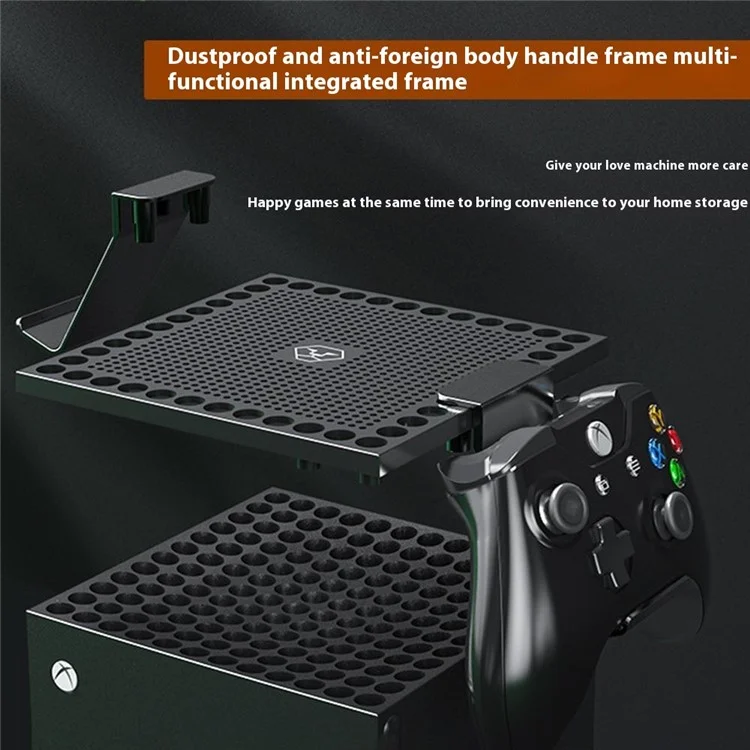 Für Xbox Series X Staubschutz mit Kühlnetz und Controller-Haken - Weiß