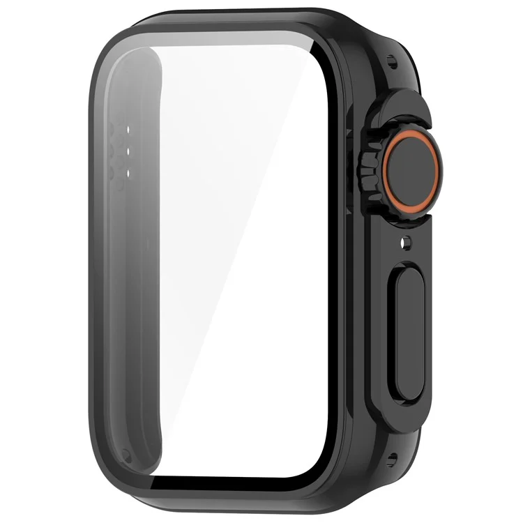 Funda para Xiaomi Smart Band 9 Pro de PC duro con cubierta de reloj de todo alrededor y película de vidrio templado - Negro