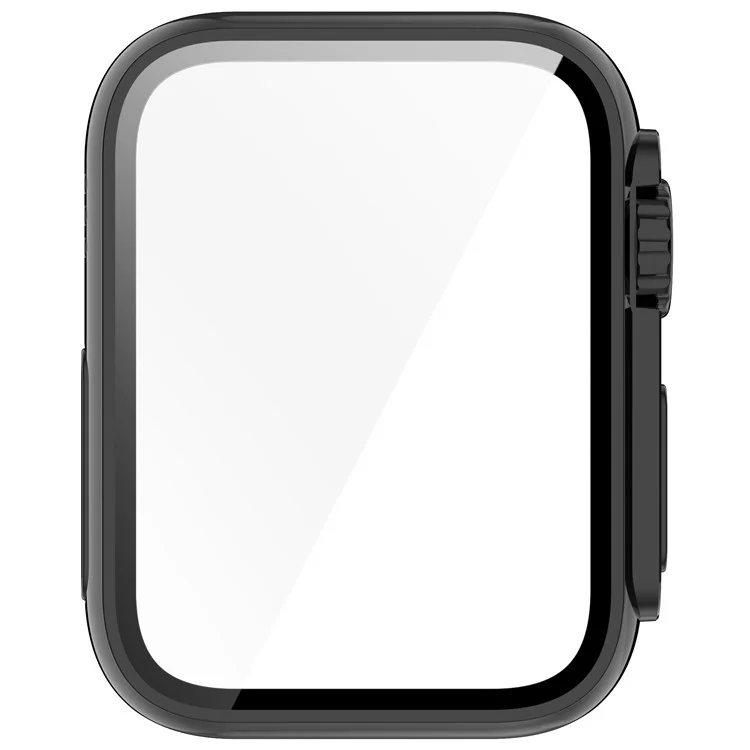 Funda para Xiaomi Smart Band 9 Pro de PC duro con cubierta de reloj de todo alrededor y película de vidrio templado - Negro