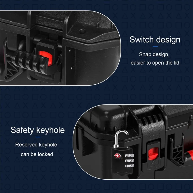 STARTRC GAMES For Sony PlayStation 5 Pro Console ABS Waterproof Storage Case with Portable Handle