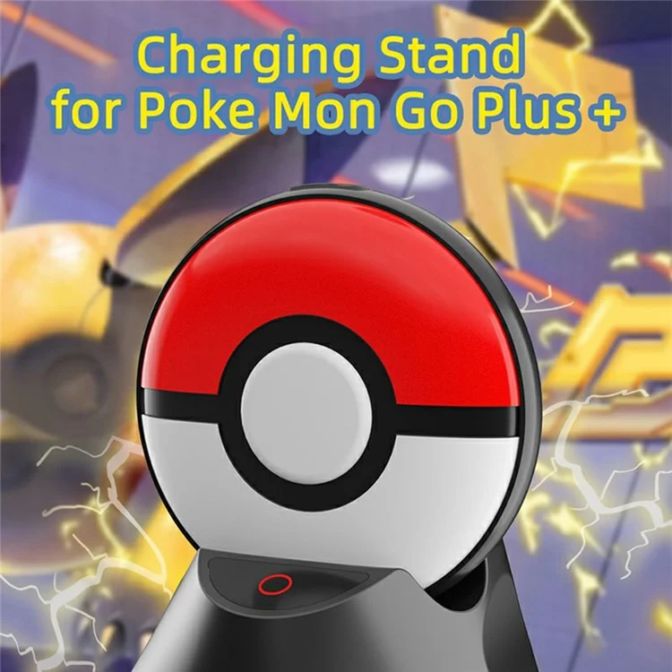 Base de carga HBS-524 para Pokemon GO Plus + Soporte de carga antideslizante con funda de silicona
