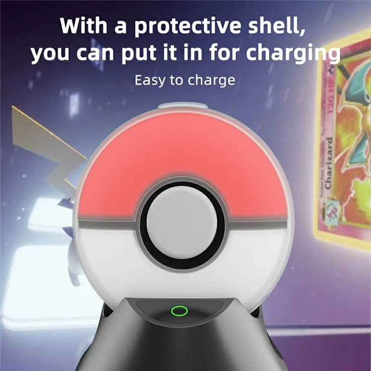 Base de carga HBS-524 para Pokemon GO Plus + Soporte de carga antideslizante con funda de silicona