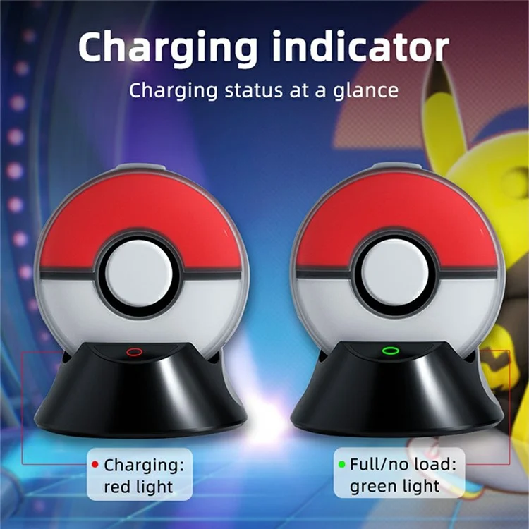 Base de carga HBS-524 para Pokemon GO Plus + Soporte de carga antideslizante con funda de silicona