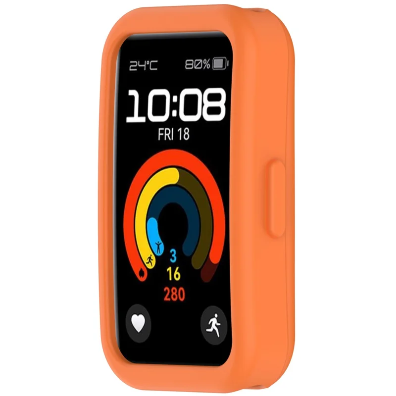 Funda para Huawei Band 9 / Band 8, marco de reloj de silicona suave y hueco - Naranja