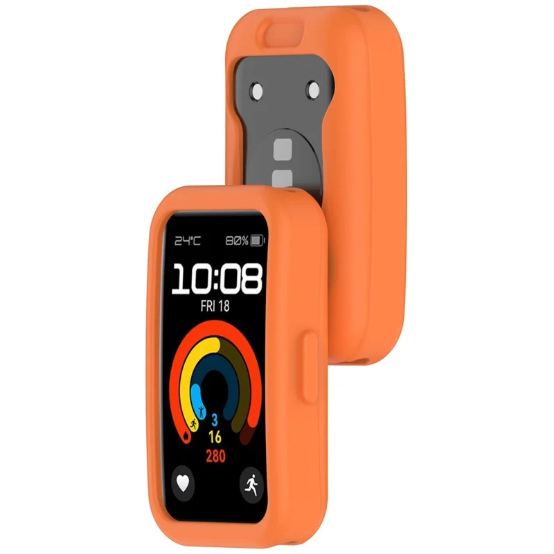 Funda para Huawei Band 9 / Band 8, marco de reloj de silicona suave y hueco - Naranja