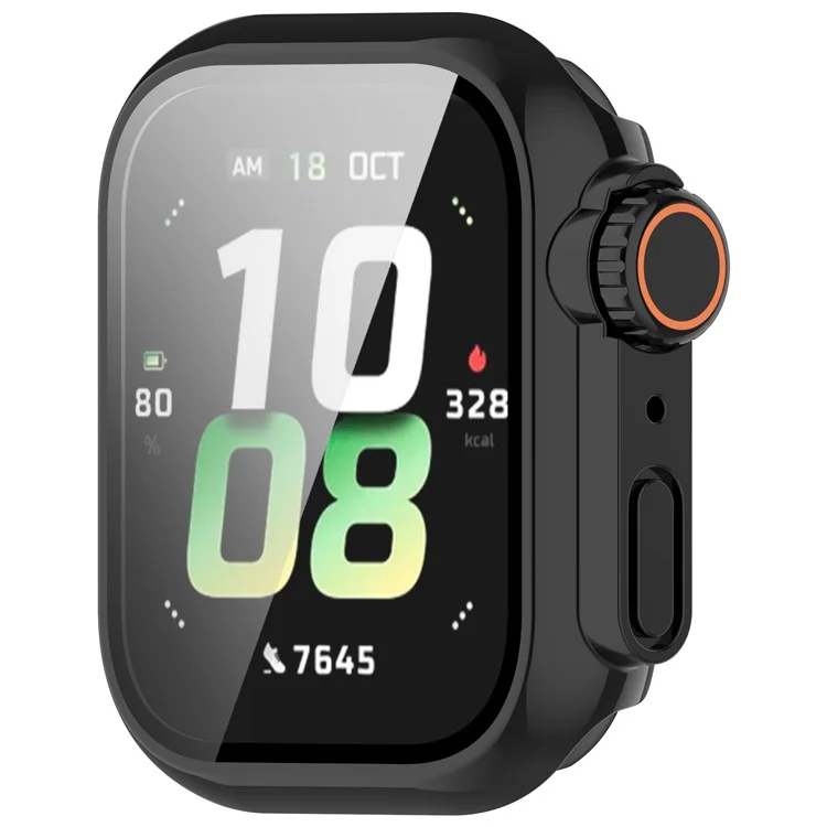 Protezione in vetro temperato per orologio For Honor Watch 5 PC, custodia integrata con copertura completa - Nero