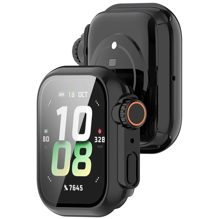 Protezione in vetro temperato per orologio For Honor Watch 5 PC, custodia integrata con copertura completa - Nero