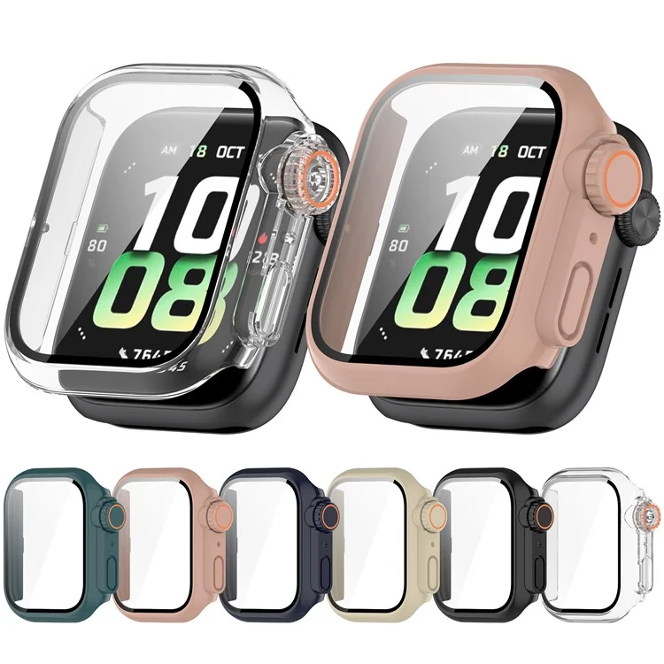 Protezione in vetro temperato per orologio For Honor Watch 5 PC, custodia integrata con copertura completa - Nero