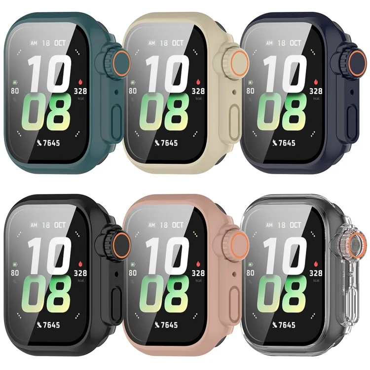 Protezione in vetro temperato per orologio For Honor Watch 5 PC, custodia integrata con copertura completa - Nero