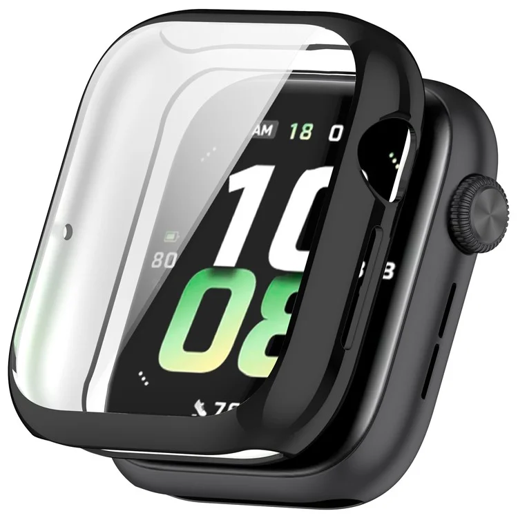 Custodia protettiva in TPU placcata per orologio For Honor Watch 5 con pellicola per lo schermo - Nero