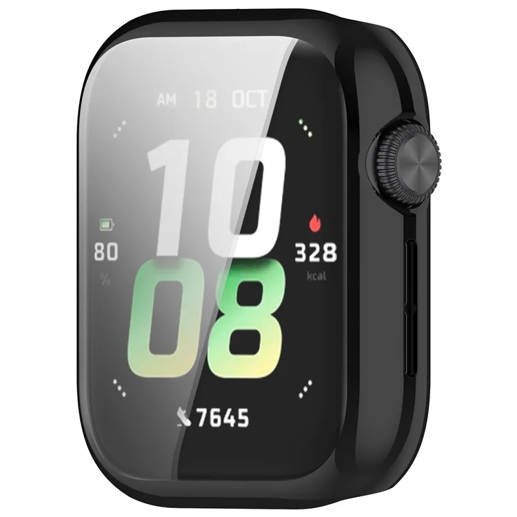 Custodia protettiva in TPU placcata per orologio For Honor Watch 5 con pellicola per lo schermo - Nero