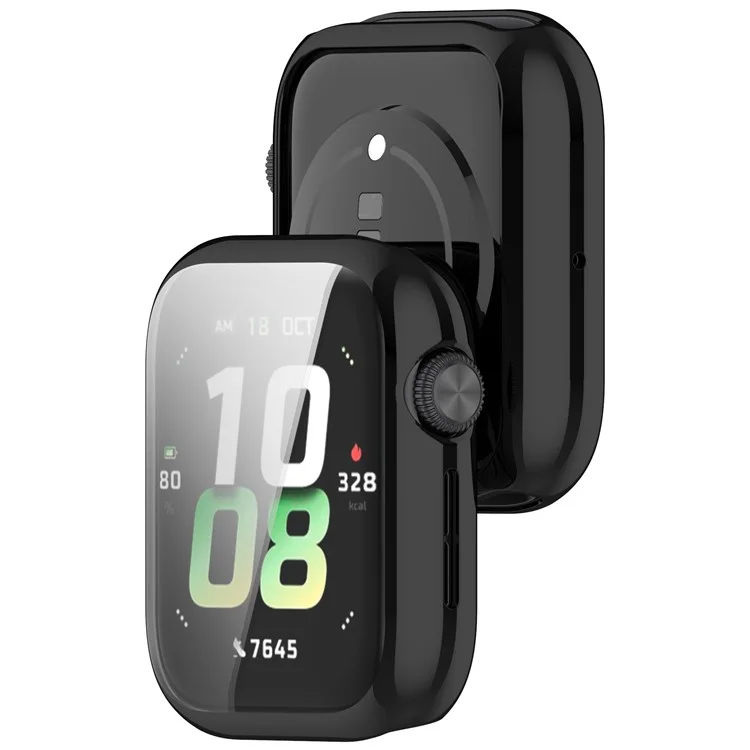 Custodia protettiva in TPU placcata per orologio For Honor Watch 5 con pellicola per lo schermo - Nero