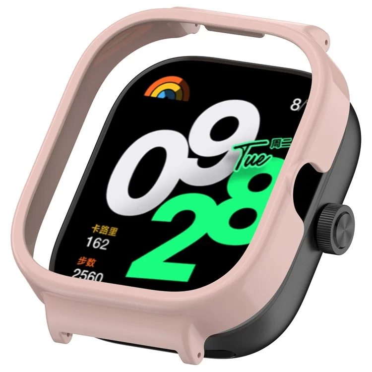 Étui de montre pour Xiaomi Redmi Watch 5 eSIM / Watch 5 / Watch 4 Couvercle de protection semi-fermé en PC - Rose