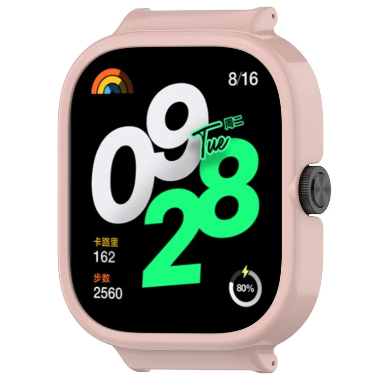 Étui de montre pour Xiaomi Redmi Watch 5 eSIM / Watch 5 / Watch 4 Couvercle de protection semi-fermé en PC - Rose