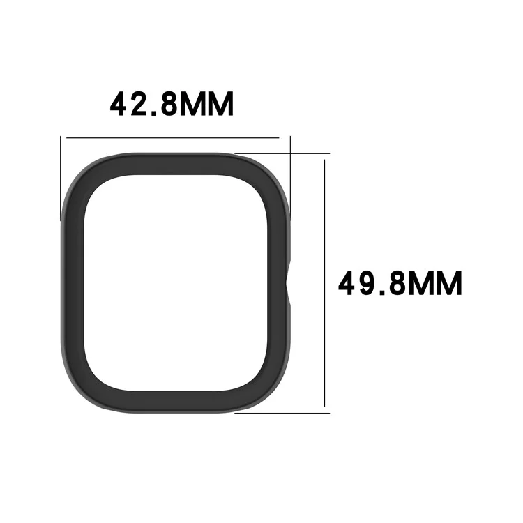 Custodia per orologio per Xiaomi Redmi Watch 5 eSIM / Watch 5 / Watch 4 Copertura protettiva in PC semi-chiusa e cava - Nera