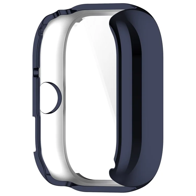Carcasa de reloj para Xiaomi Redmi Watch 5 eSIM / Watch 5 / Watch 4 Cubierta protectora de TPU con electrochapado y película de pantalla - Azul medianoche