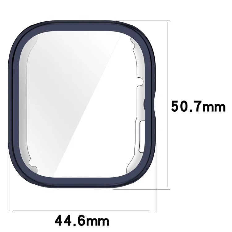 Carcasa de reloj para Xiaomi Redmi Watch 5 eSIM / Watch 5 / Watch 4 Cubierta protectora de TPU con electrochapado y película de pantalla - Azul medianoche