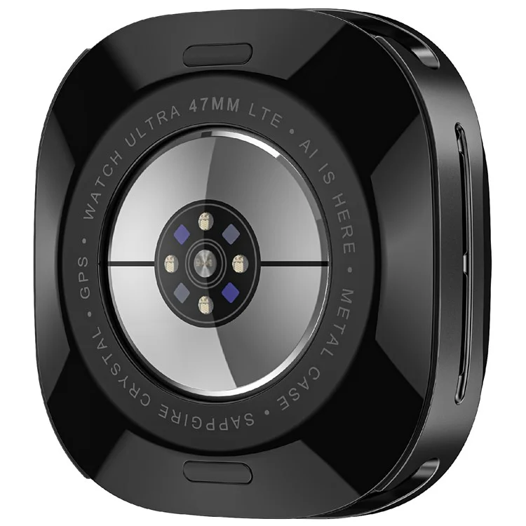 For Samsung Galaxy Watch Ultra 47mm Protective Case Aluminum Alloy PC Watch Bumper Cover - Black Orange