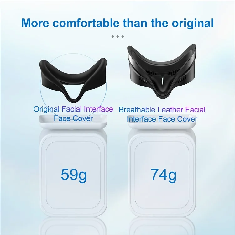 STARTRC GAMES Maschera per viso in pelle / imbottitura in schiuma di lycra per Meta Quest 3S VR, traspirante