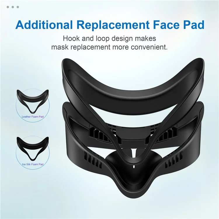 STARTRC GAMES Maschera per viso in pelle / imbottitura in schiuma di lycra per Meta Quest 3S VR, traspirante