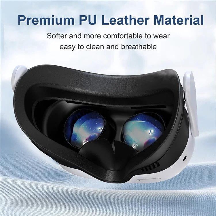 STARTRC GAMES Maske für Meta Quest 3S VR mit magnetischem Kühlventilator, Leder-/Lycraschaumpolster, atmungsaktiver Gesichtsabdeckung