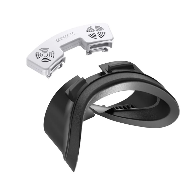 STARTRC GAMES Maske für Meta Quest 3S VR mit magnetischem Kühlventilator, Leder-/Lycraschaumpolster, atmungsaktiver Gesichtsabdeckung