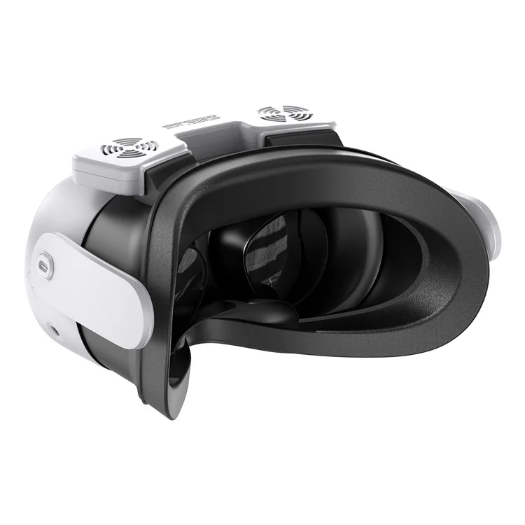 STARTRC GAMES Maske für Meta Quest 3S VR mit magnetischem Kühlventilator, Leder-/Lycraschaumpolster, atmungsaktiver Gesichtsabdeckung