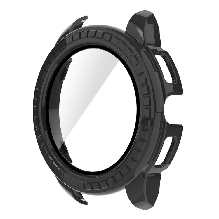 Per Aigo M8 Watch Case PC Frame Cover con pellicola protettiva in vetro temperato - Nero
