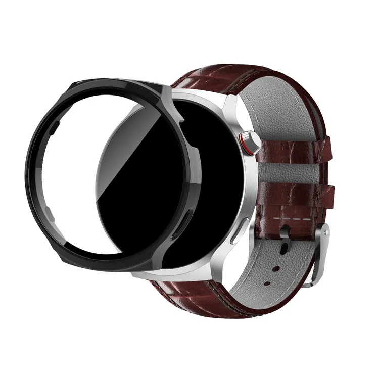 Custodia per orologio smart Aigo V8 in PC con pellicola protettiva in vetro temperato per lo schermo - Nero