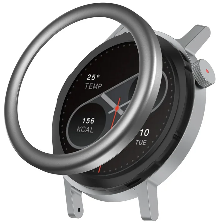 For Nothing CMF Watch Pro 2 Metal Watch Bezel Round Arc Design Smartwatch Ring - Silver