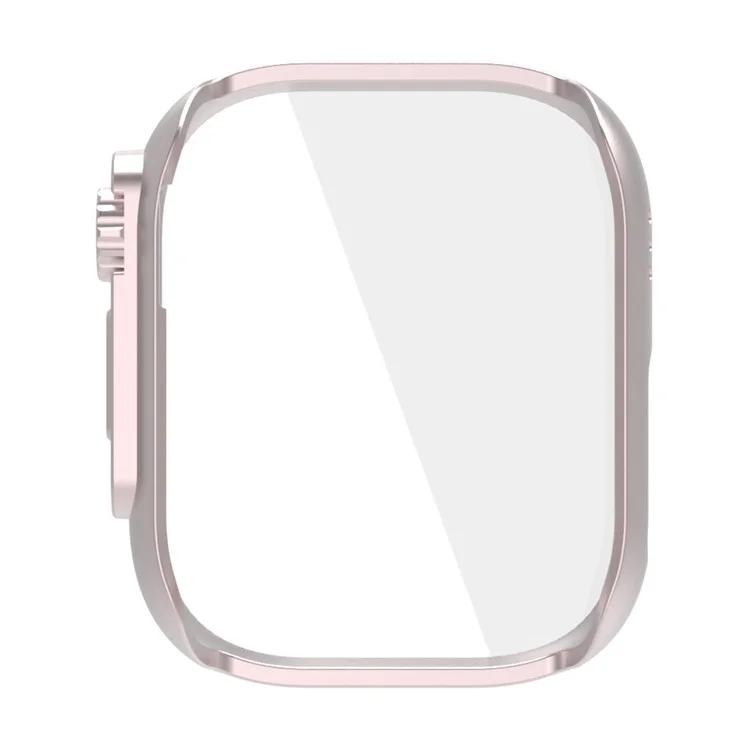 Custodia per Xiaomi Redmi Watch 5 Lite con cornice in PC e pellicola protettiva in vetro temperato - Rosa