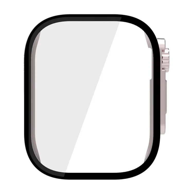 Custodia per Xiaomi Redmi Watch 5 Lite con cornice in PC e pellicola protettiva in vetro temperato - Rosa