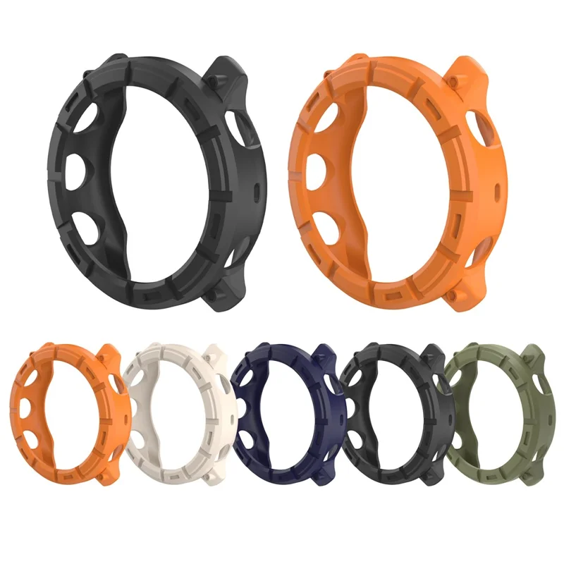 Capa de TPU para Polar Vantage M3, estrutura de moldura de relógio embrulhada pela metade - Laranja