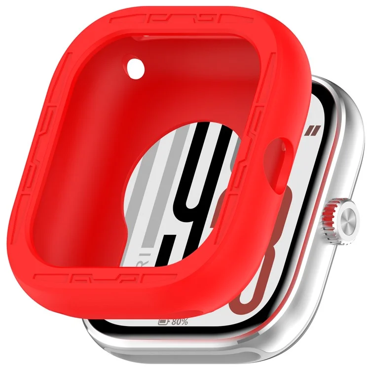 Étui en silicone pour Xiaomi Redmi Watch 5 / Watch 5 eSIM, couvercle de protection de montre ajouré - Rouge