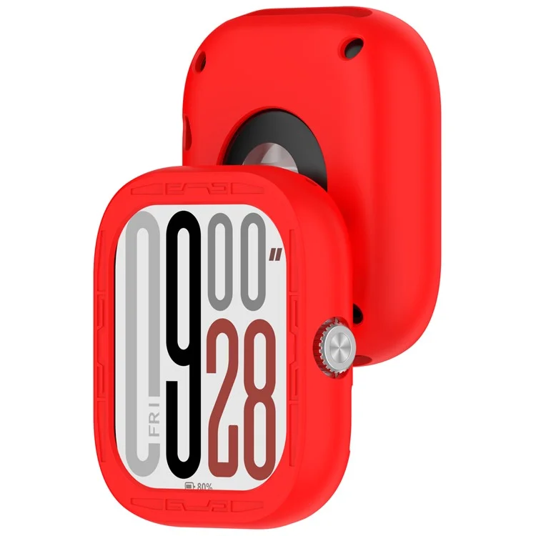 Étui en silicone pour Xiaomi Redmi Watch 5 / Watch 5 eSIM, couvercle de protection de montre ajouré - Rouge