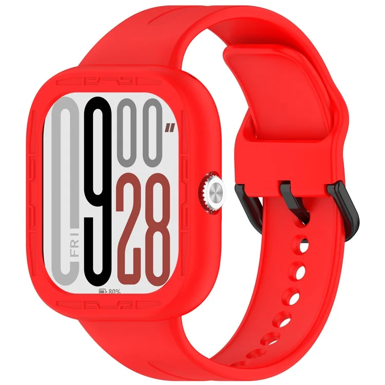 Étui en silicone pour Xiaomi Redmi Watch 5 / Watch 5 eSIM, couvercle de protection de montre ajouré - Rouge